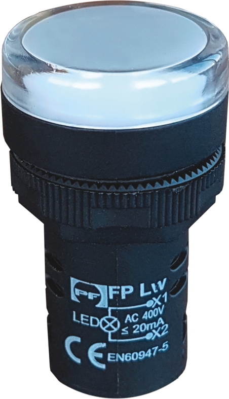 Lampka kontrolna FPL230WE (biała) 230V AC/DC