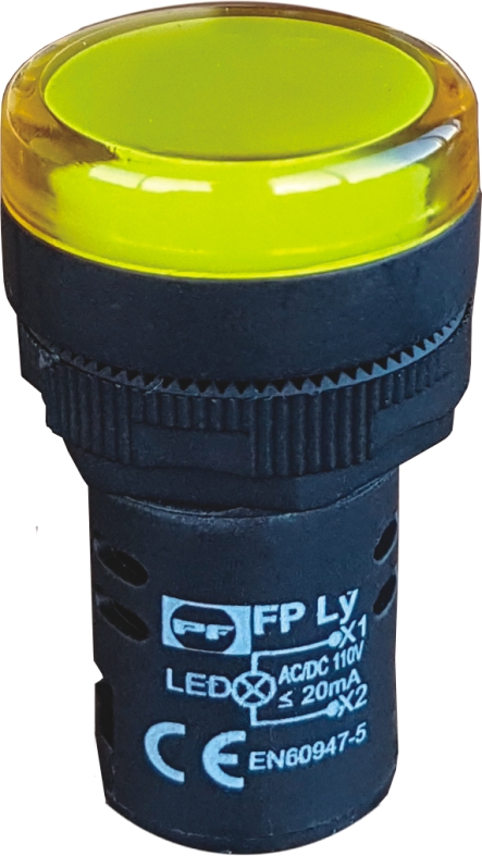 Lampka kontrolna FPL230YW (żółta) 230V AC/DC