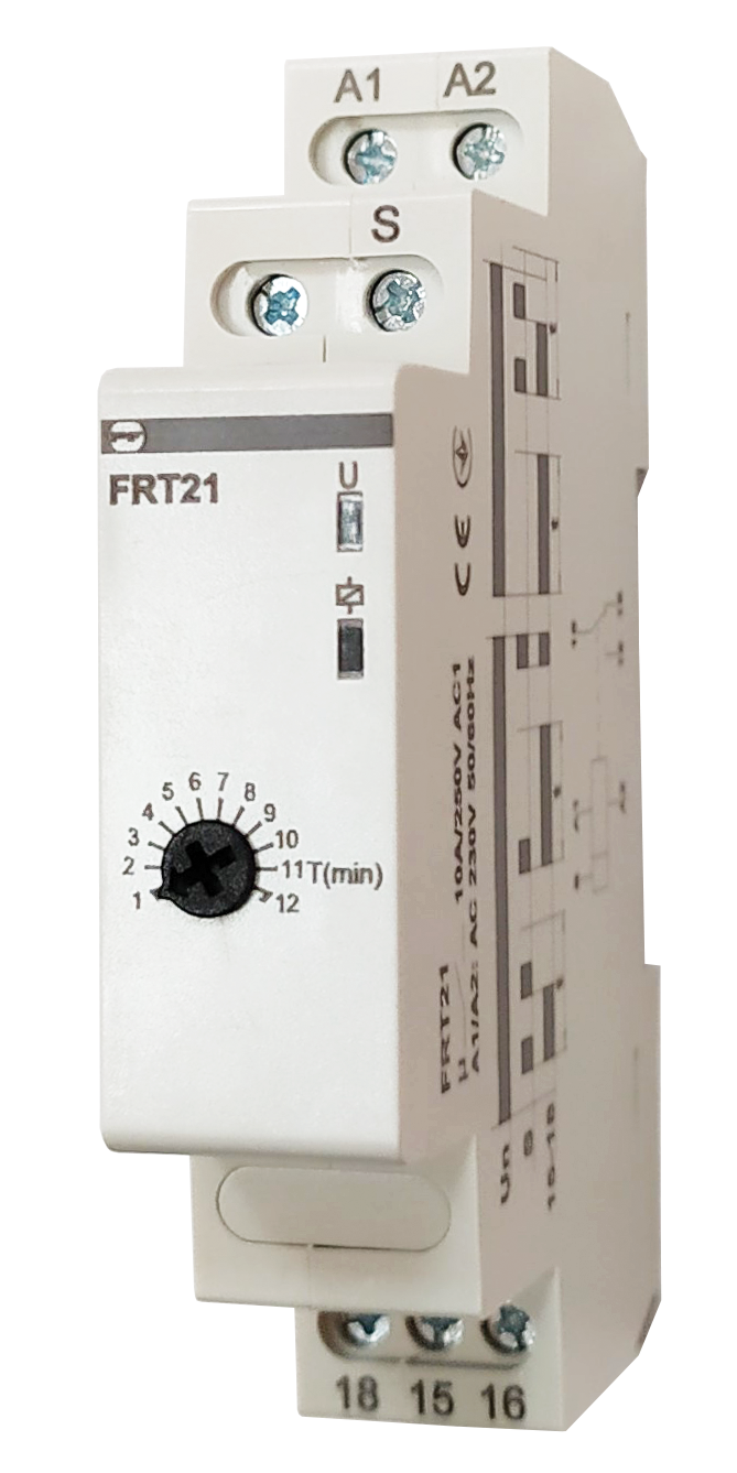 Przekaźnik impulsowy z funkcją „pamięc” i opóźnieniem zadziałania FRT21 230V, 50/60HZ